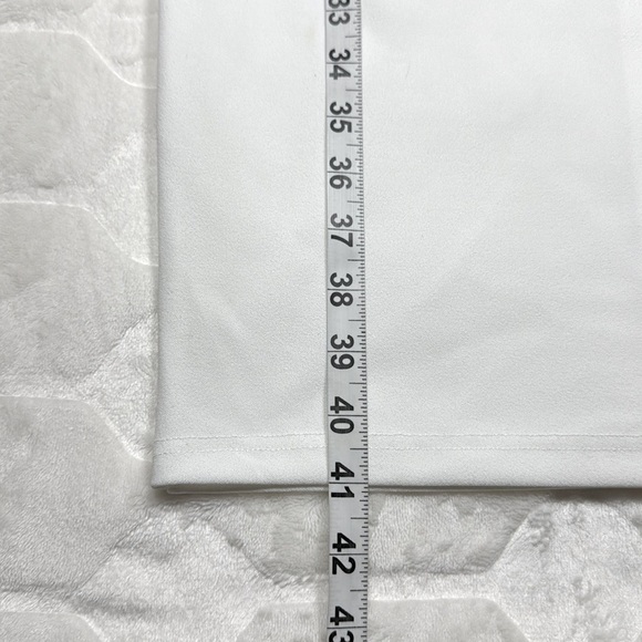 Bella Vista Womens White Cowl Neck Bodycon Mini Dress Thick Straps Size L - Picture 5 of 10